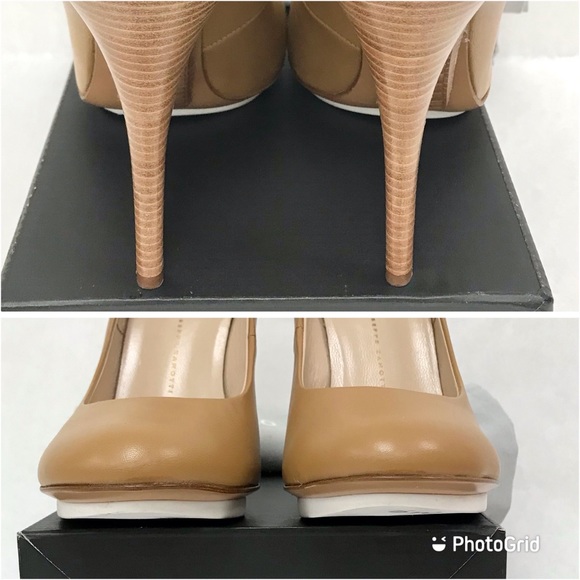 New GUISEPPE ZANOTTI Beige Platform Heels Size EU 39 / US 8.5 - Picture 6 of 12